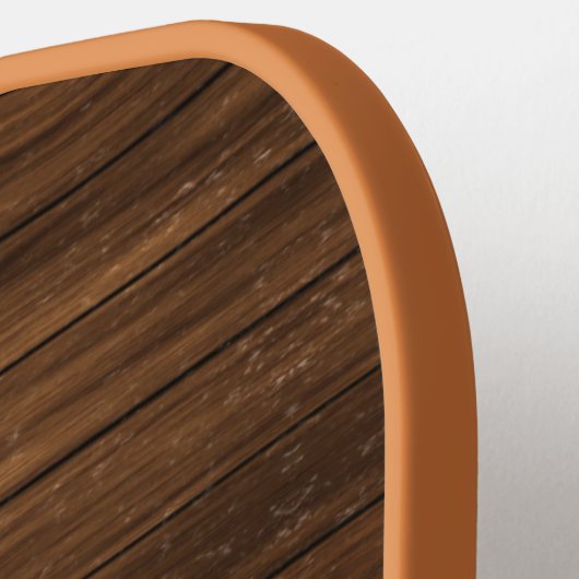 Monogram Naam Modern Rustic Wood White Cute Pickleball Paddle (Links Detail)