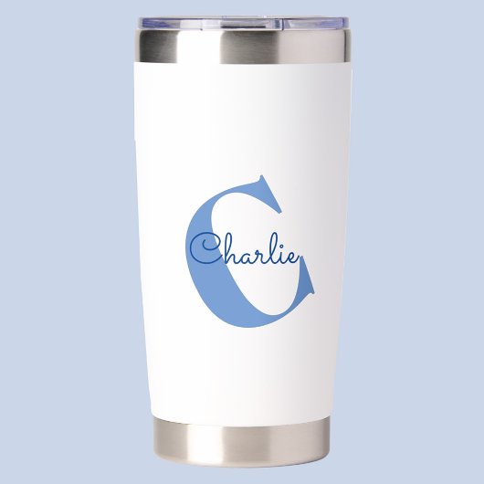 Monogram Naam Modern Typografie Geïsoleerde Drinkbeker