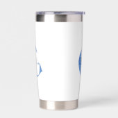 Monogram Naam Modern Typografie Geïsoleerde Drinkbeker (Links)