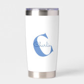 Monogram Naam Modern Typografie Geïsoleerde Drinkbeker (Voorkant)