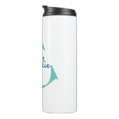 Monogram Naam Modern Typografie Thermosbeker (Geroteerd rechts)