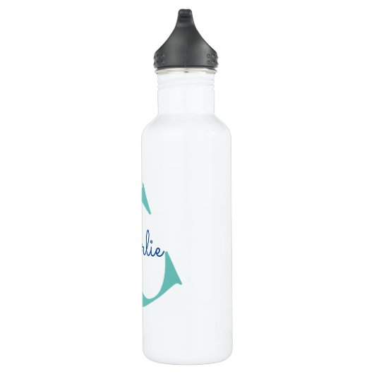 Monogram Naam Modern Typografie Waterfles (Rechts)