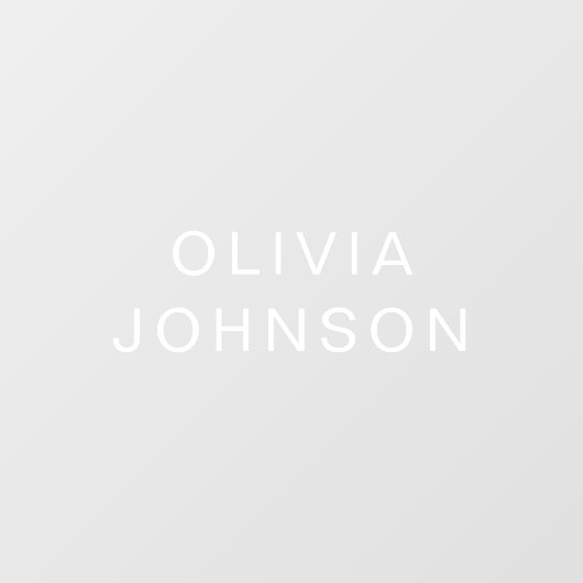 Monogram naam | Moderne minimalist Raamsticker (Vel)