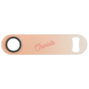 Monogram Naam Moderne Perzik Speed Flessenopener