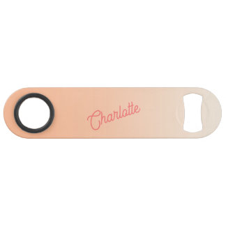 Monogram Naam Moderne Perzik Speed Flessenopener