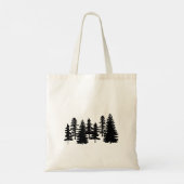 Monogram Naam Montain Trees Natuur Lover Hiker Tote Bag (Achterkant)