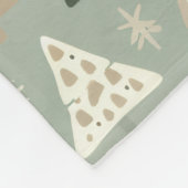 Monogram naam Noordse bomen Fleece Deken (Hoek)