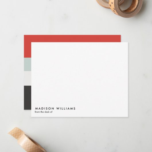 monogram, naam, notitiekaartje (Voorkant / Achterkant in situ)