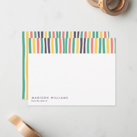 monogram, naam, notitiekaartje (Voorkant / Achterkant in situ)