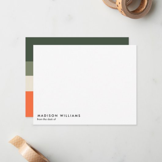 monogram, naam, notitiekaartje (Voorkant / Achterkant in situ)