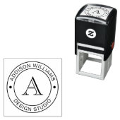 Monogram Naam Ondernemer Professioneel Zelfinktende Stempel (In situ)