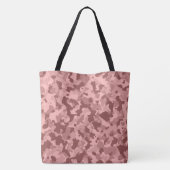 Monogram naam op Maroon Camo | Tote Bag (Achterkant)