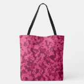 Monogram naam op roze camo | tote bag (Achterkant)