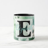 Monogram naam op waterverf Bloemen in pastels Th Mok (Midden)