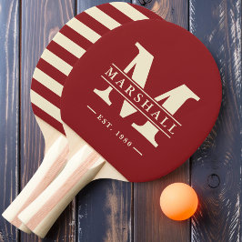 Monogram & naam-overlay polo Deep Cranberry Tafeltennisbatje