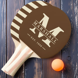 Monogram & Naam Overlay Polo Deep Forest Bruin Tafeltennisbatje