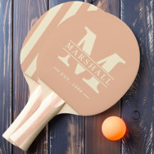 Monogram & naam overlay polo strepen Sweet Peach