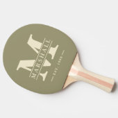 Monogram & Naam Overlay Sage Meadow Tafeltennisbatje (Zijkant)