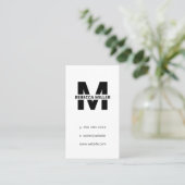 Monogram | Naam Overlay Visitekaartje (Staand voorkant)
