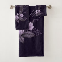 Monogram Naam Paarse Floral Violet Geometric Lijst