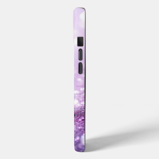 Monogram Naam Paarse Glitter Mode Case-Mate iPhone Case (Achterkant / Links)