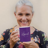 Monogram Naam Paarse koffie Mok