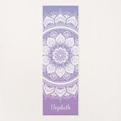 Monogram Naam Paarse Mandala Om Yoga Mat (Voorkant)