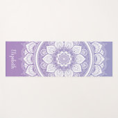 Monogram Naam Paarse Mandala Om Yoga Mat (Voorkant (horizontaal))