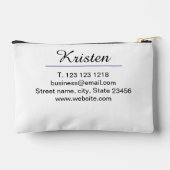 Monogram naam paarse schrijver bewerkqr code zakel etui (Achterkant)