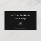 monogram naam persoonlijk glitter goud dierlijke a visitekaartje (Achterkant)