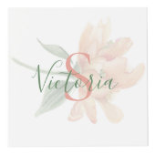 Monogram naam Persoonlijke foto Kubus (Voorkant)