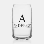 Monogram Naam Persoonlijke Klassieker Blikvorm Glas (Voorkant)
