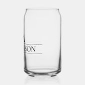 Monogram Naam Persoonlijke Klassieker Blikvorm Glas (Links)