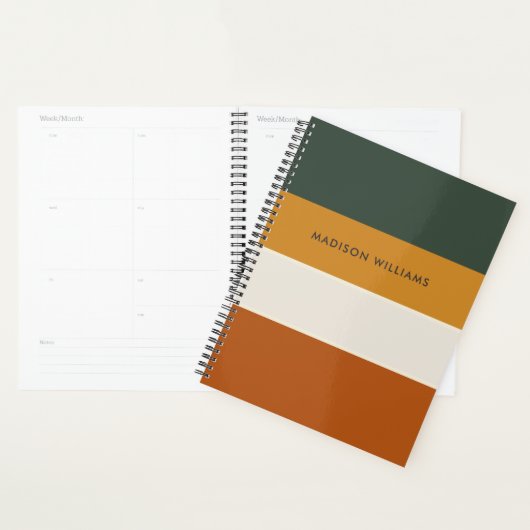 monogram, naam, planner (Display)