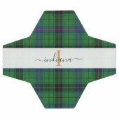 Monogram Naam Pset Typografie Rustisch Tartan Voetbal (Enkel)