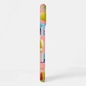 Monogram Naam Rainbow Macaron Cookies Pattern iPhone Hoesje (Rechterkant)