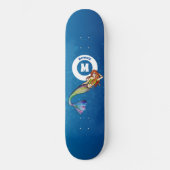 Monogram naam Rainbow Mermaid met Ginger Hair Persoonlijk Skateboard (Voorkant)