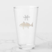 Monogram Naam Redfish Vist Mannen Glas (Achterkant)