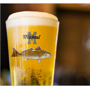 Monogram Naam Redfish Vist Mannen Glas