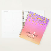 Monogram Naam Regenboog Gouden Sterren Planner (Display)