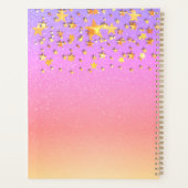 Monogram Naam Regenboog Gouden Sterren Planner (Achterkant)