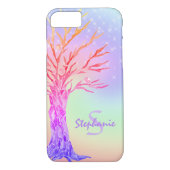 Monogram Naam Regenboog Kleuren Meisje Case-Mate iPhone Case (Achterkant)