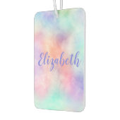 Monogram Naam Regenboog Waterverf Pastel Luchtverfrisser (Links)
