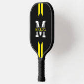 Monogram Naam Renner Gele Streep Pickleball Paddle (Links)