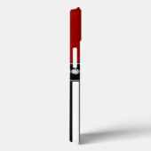 Monogram Naam Rode Zwarte Stripes Patroon Case-Mate iPhone Case (Achterkant / Rechts)