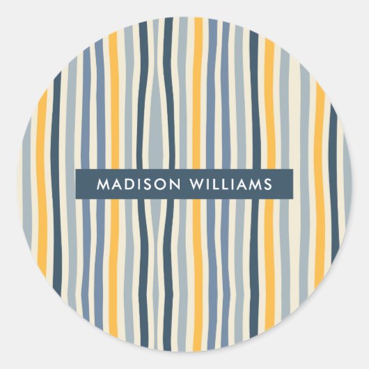 monogram, naam, ronde sticker (Voorkant)