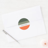 monogram, naam, ronde sticker (Envelop)