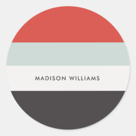 monogram, naam, ronde sticker