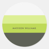 monogram, naam, ronde sticker (Voorkant)