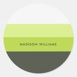 monogram, naam, ronde sticker